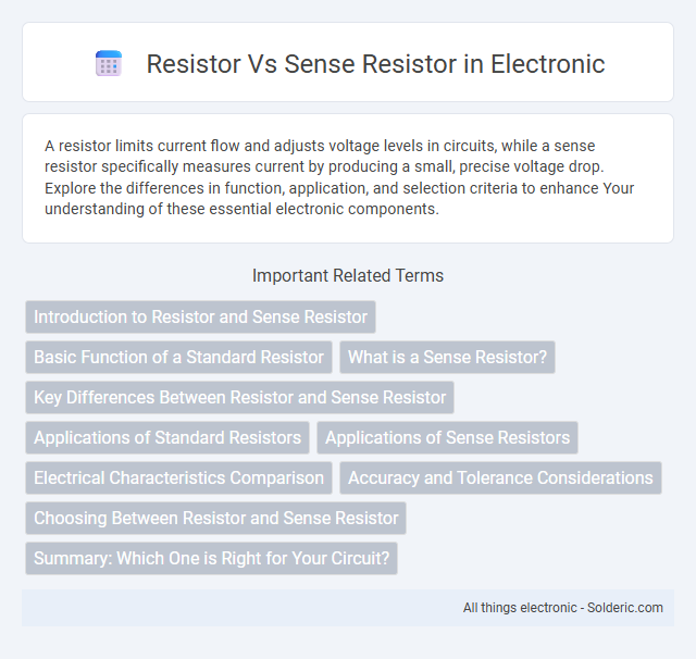 Resistor vs Sense Resistor - What is the difference?