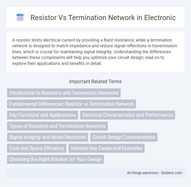 Resistor vs Termination Network - What is the difference?