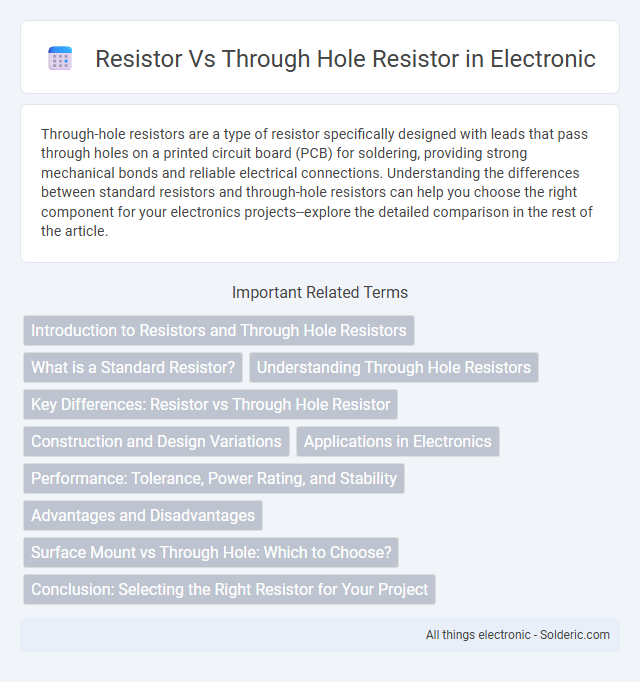 Resistor vs Through-Hole Resistor - What is the difference?