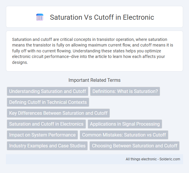 Cutoff vs Saturation - What is the difference?