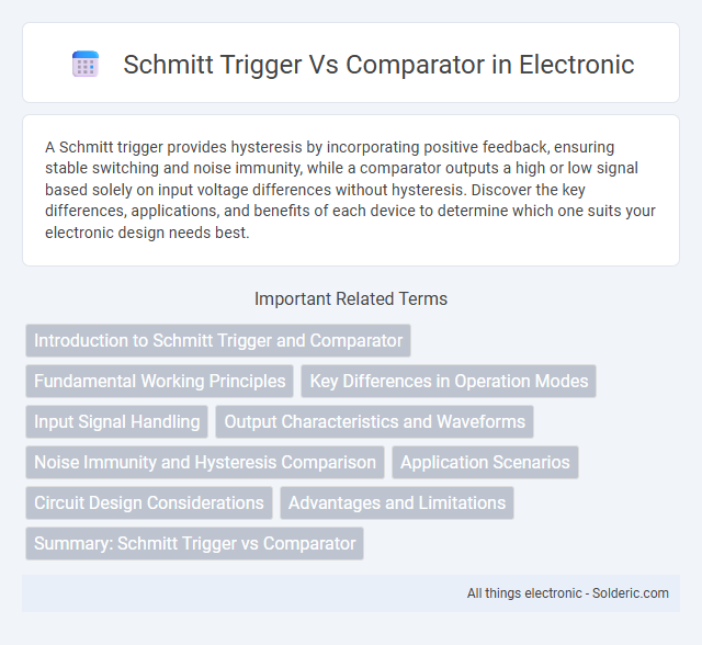Comparator vs Schmitt Trigger - What is the difference?