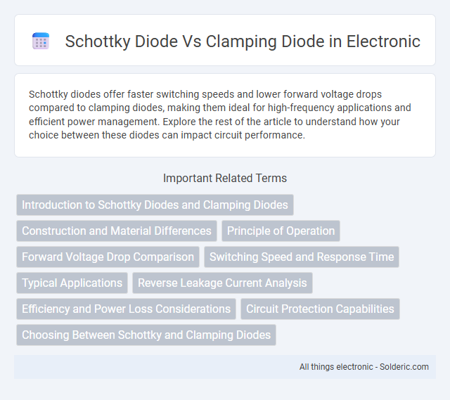 Clamping diode vs Schottky diode - What is the difference?