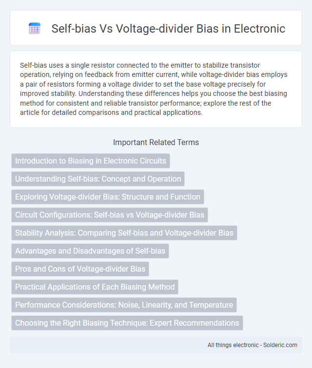 Self-bias vs Voltage-divider Bias - What is the difference?
