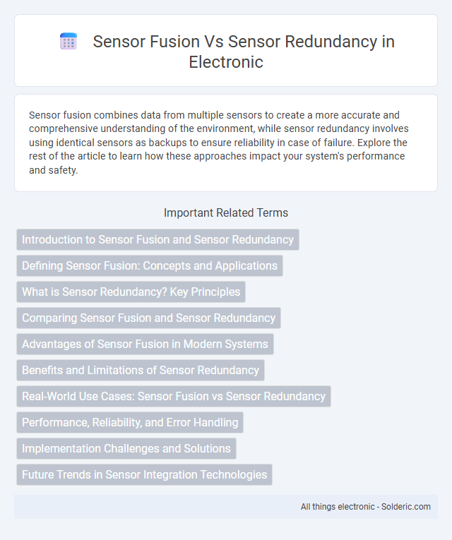 Sensor Fusion vs Sensor Redundancy - What is the difference?