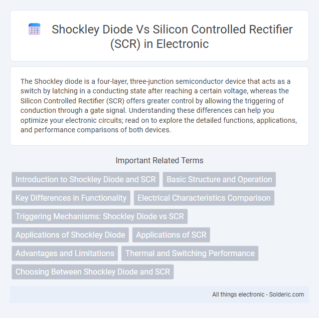 Silicon Controlled Rectifier (SCR) vs Shockley Diode - What is the difference?