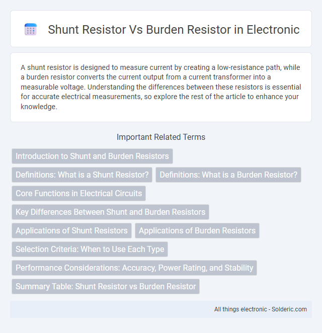 Burden Resistor vs Shunt Resistor - What is the difference?