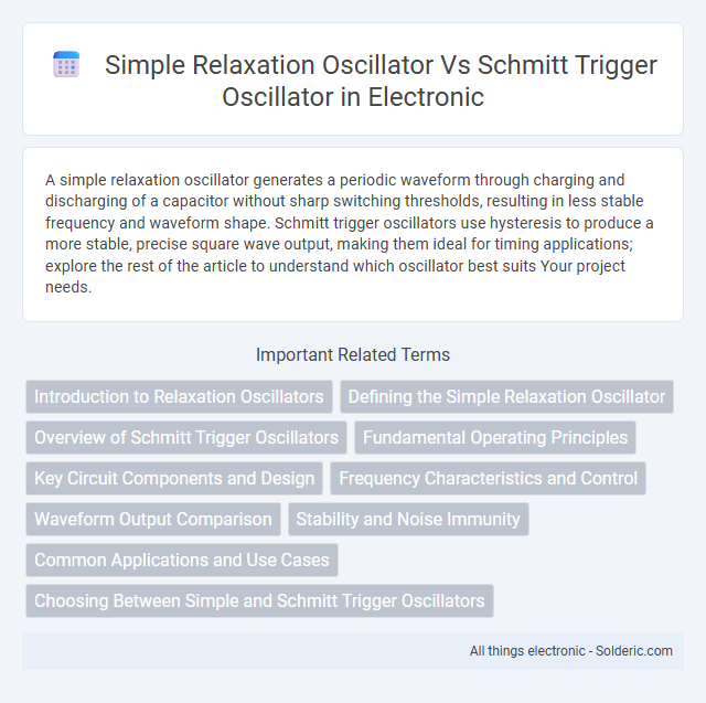 Schmitt Trigger Oscillator vs Simple Relaxation Oscillator - What is the difference?
