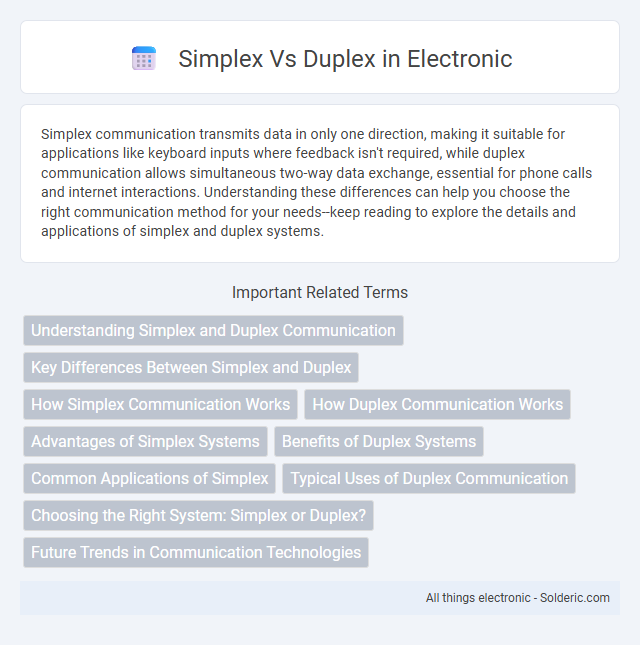 Duplex vs Simplex - What is the difference?