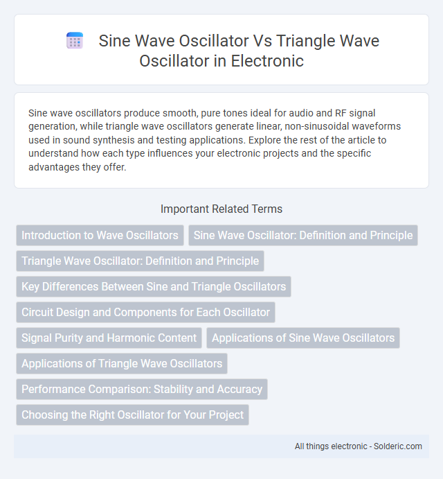 Sine wave oscillator vs Triangle wave oscillator - What is the difference?