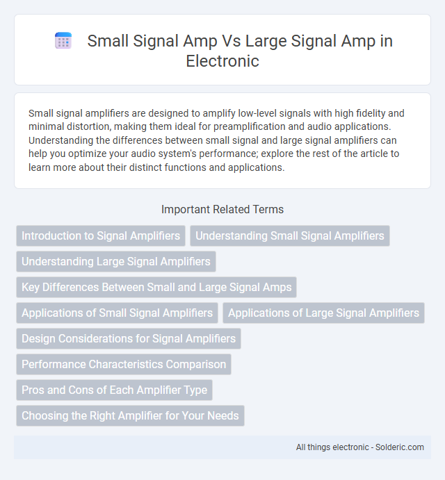 Large Signal Amp vs Small Signal Amp - What is the difference?