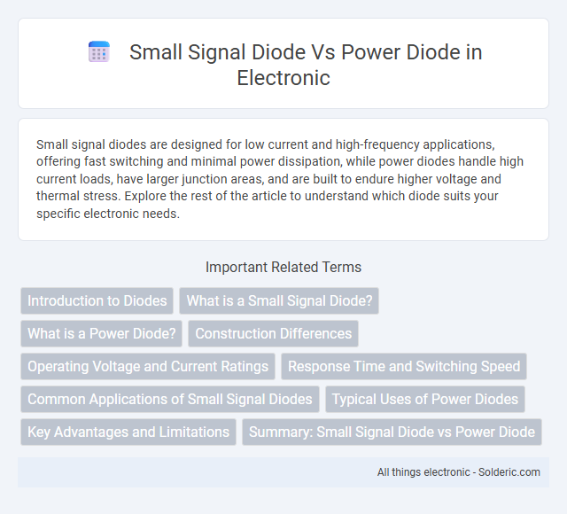 Power Diode vs Small Signal Diode - What is the difference?