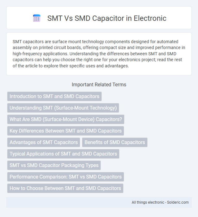 SMD vs SMT Capacitor - What is the difference?