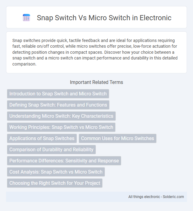 Micro switch vs snap switch - What is the difference?