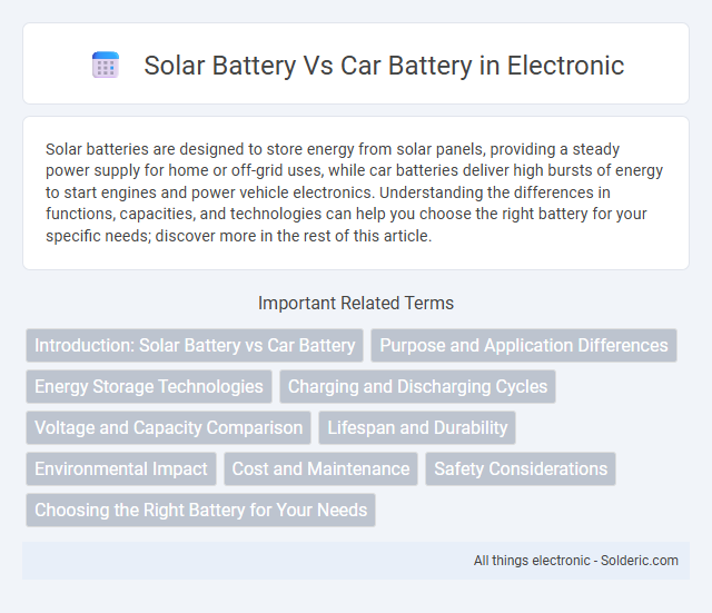 Car Battery vs Solar Battery - What is the difference?