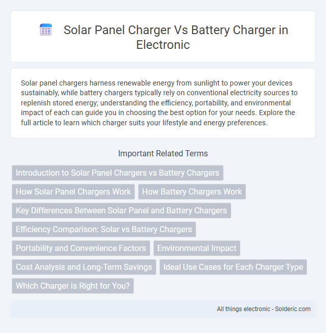 Battery Charger vs Solar Panel Charger - What is the difference?