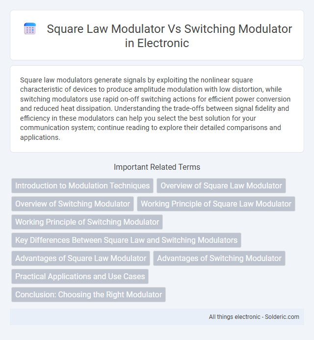 Square Law Modulator vs Switching Modulator - What is the difference?