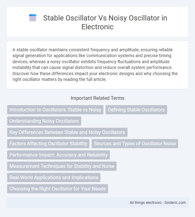 Noisy oscillator vs Stable oscillator - What is the difference?