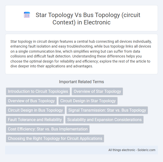 Bus Topology vs Star Topology (Circuit Context) - What is the difference?