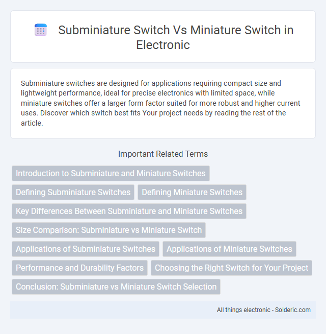Miniature Switch vs Subminiature Switch - What is the difference?