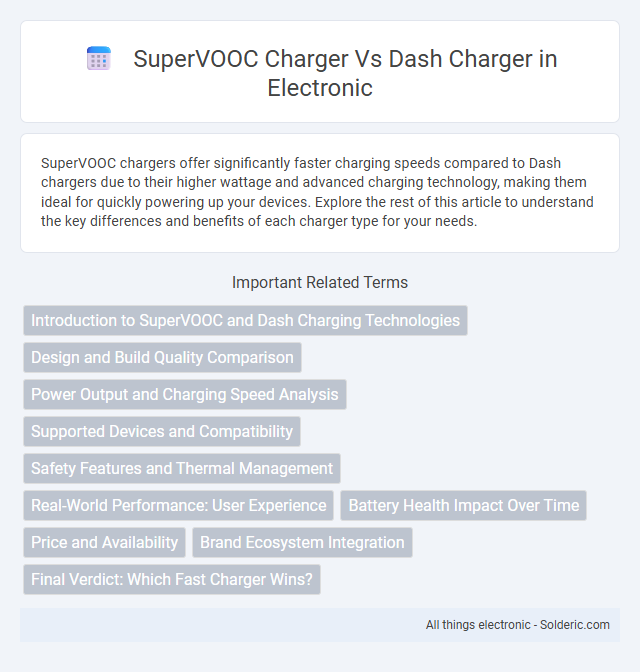 Dash charger vs SuperVOOC charger - What is the difference?