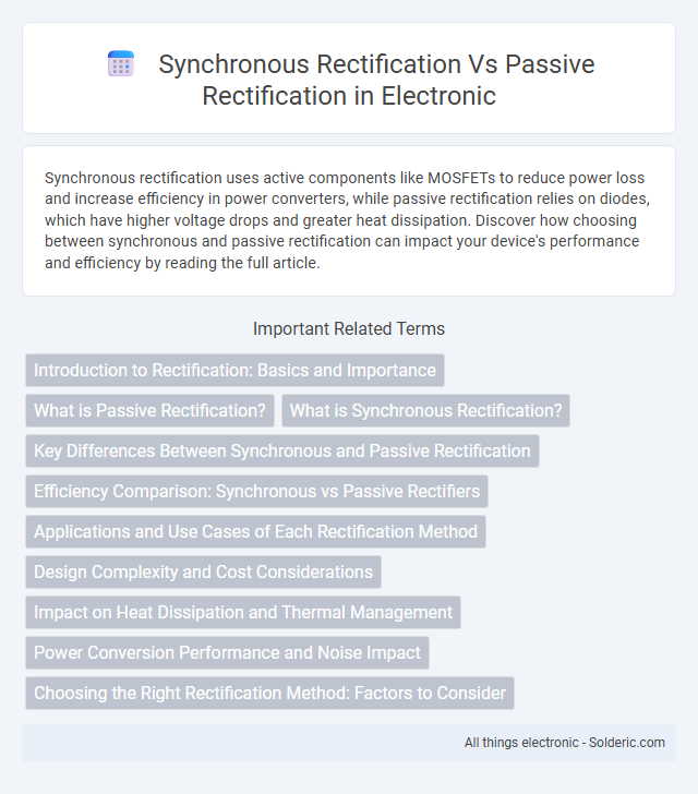Passive rectification vs Synchronous rectification - What is the difference?