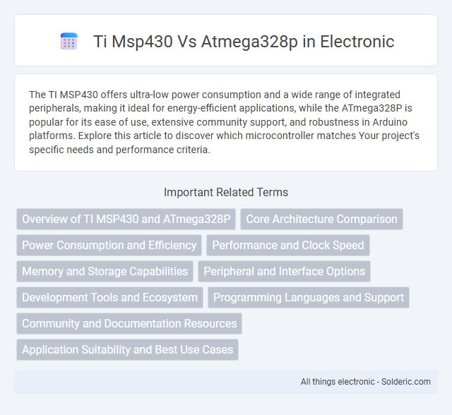 ATmega328P vs TI MSP430 - What is the difference?