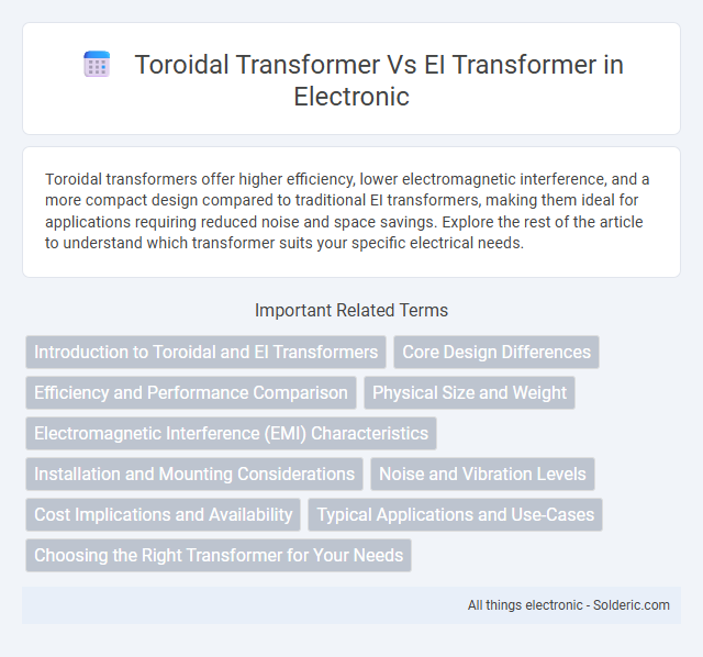 EI Transformer vs Toroidal Transformer - What is the difference?