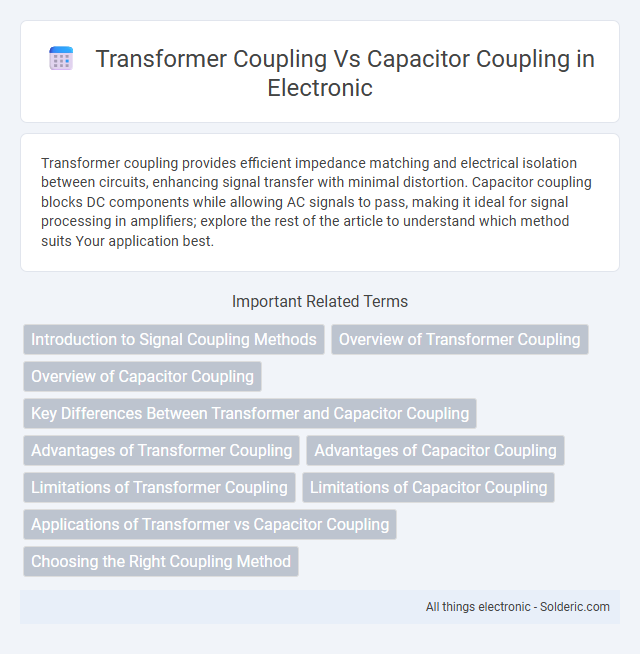 Capacitor Coupling vs Transformer Coupling - What is the difference?