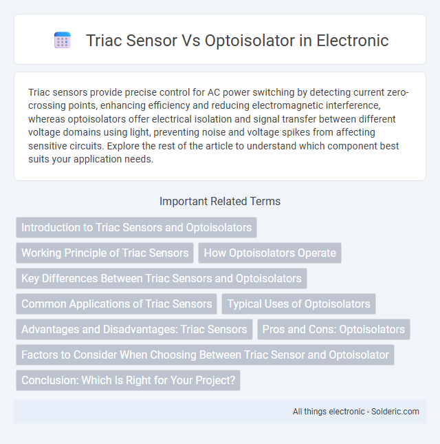 Optoisolator vs Triac Sensor - What is the difference?