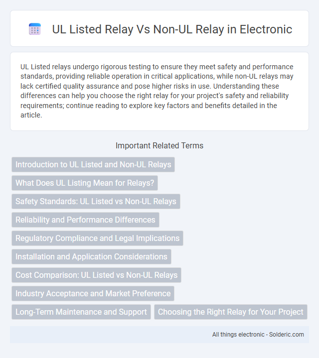 Non-UL Relay vs UL Listed Relay - What is the difference?