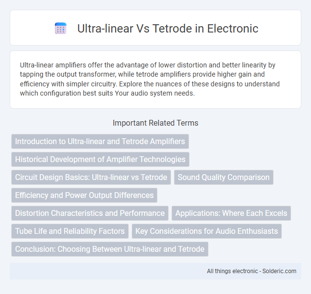 Tetrode vs Ultra-linear - What is the difference?
