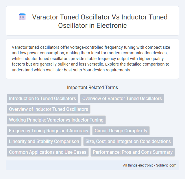 Inductor Tuned Oscillator vs Varactor Tuned Oscillator - What is the difference?