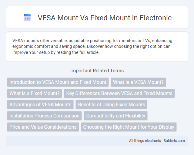 Fixed mount vs VESA mount - What is the difference?