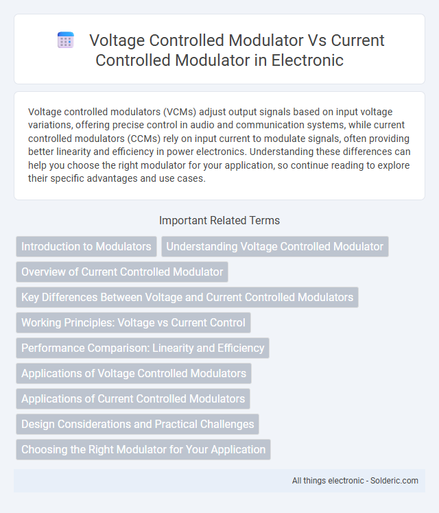 Current Controlled Modulator vs Voltage Controlled Modulator - What is the difference?