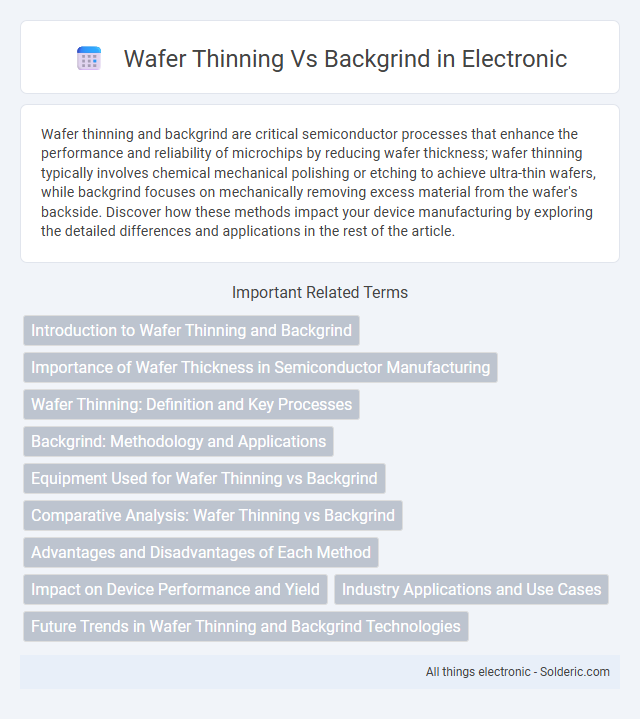 Backgrind vs Wafer Thinning - What is the difference?