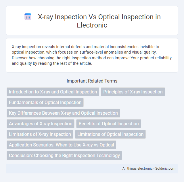 Optical inspection vs X-ray inspection - What is the difference?