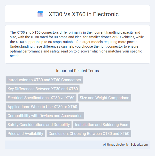 XT30 vs XT60 - What is the difference?