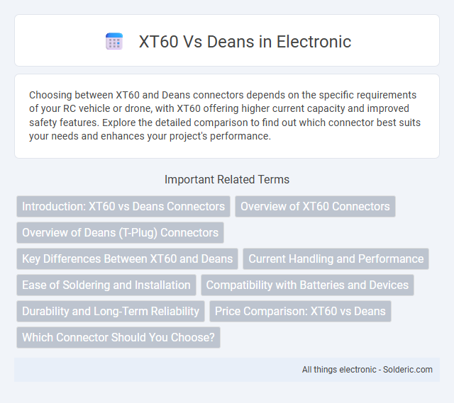 Deans vs XT60 - What is the difference?