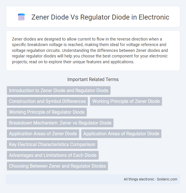 Regulator Diode vs Zener Diode - What is the difference?