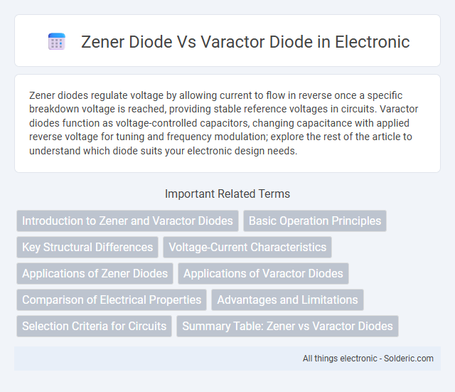Varactor diode vs Zener diode - What is the difference?