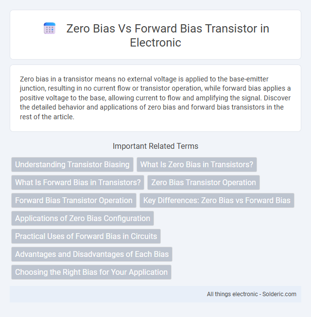 Forward bias vs Zero bias transistor - What is the difference?