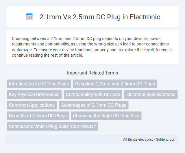 2.1mm vs 2.5mm DC Plug - What is the difference?