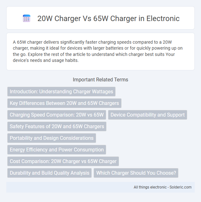 20W Charger vs 65W Charger - What is the difference?