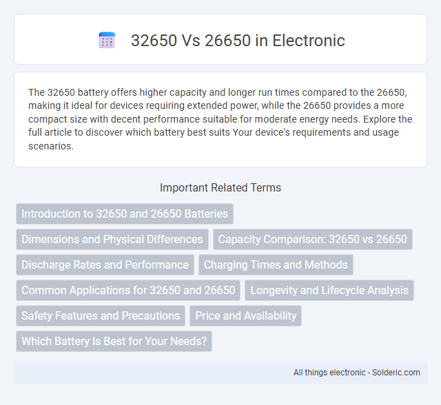 26650 vs 32650 - What is the difference?