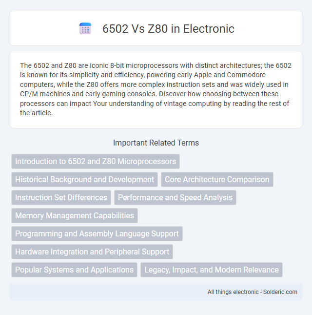 6502 vs Z80 - What is the difference?