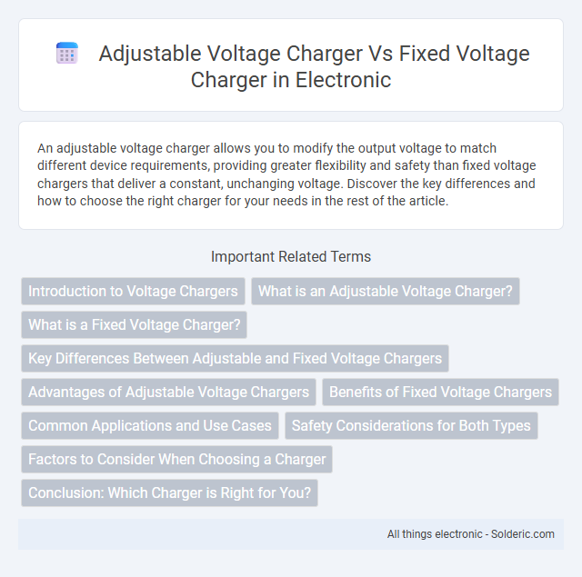 Fixed voltage charger vs adjustable voltage charger - What is the difference?