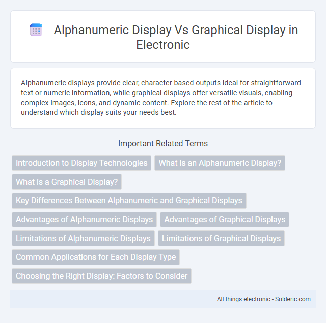 Graphical Display vs Alphanumeric Display - What is the difference?