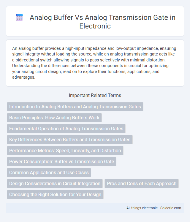 Analog Buffer vs Analog Transmission Gate - What is the difference?