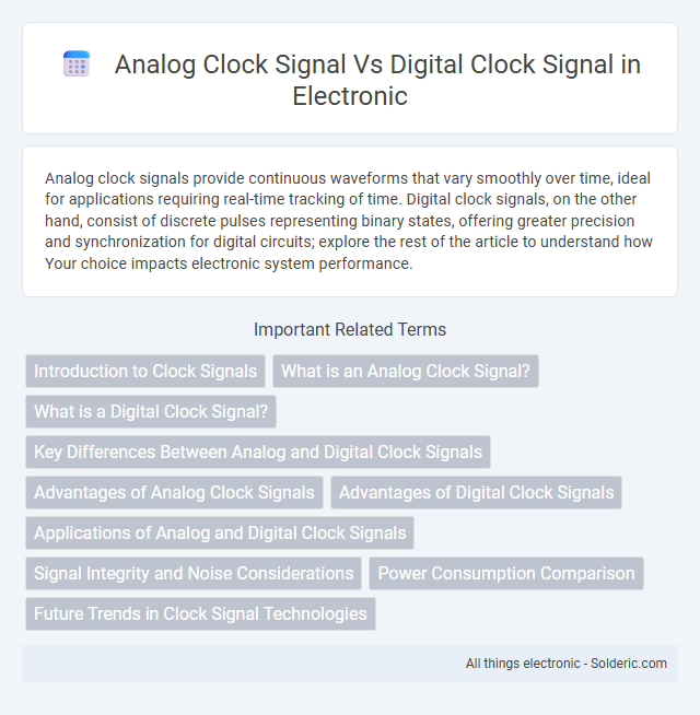 Digital clock signal vs Analog clock signal - What is the difference?