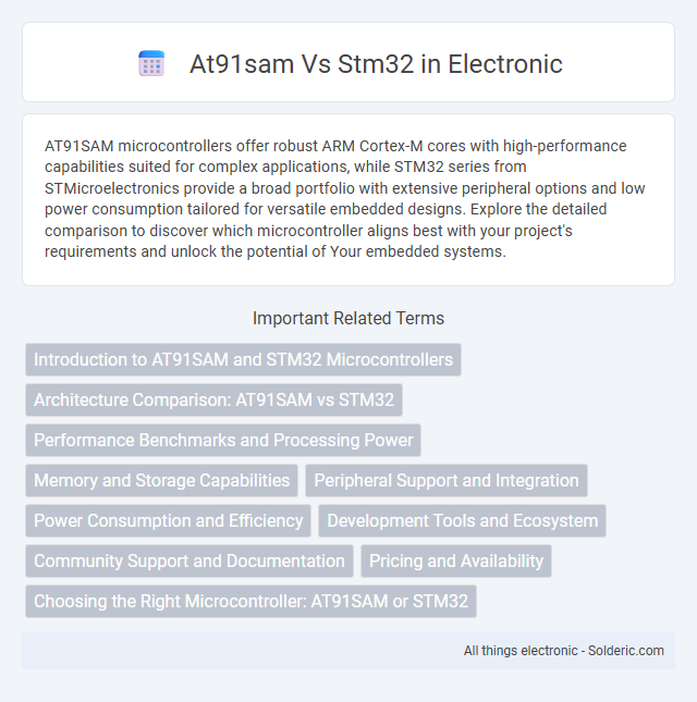 STM32 vs AT91SAM - What is the difference?